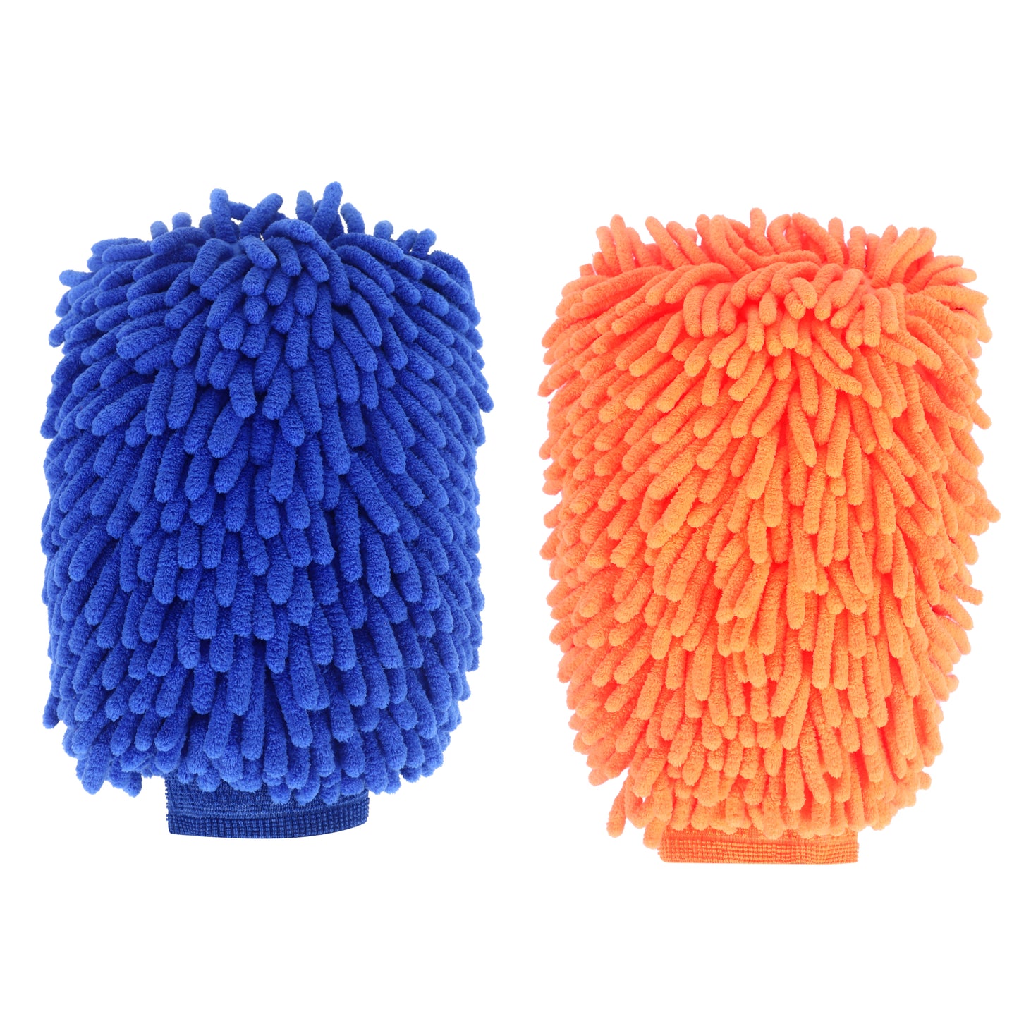 3XPRO Premium 2000 GSM Double-Sided Microfiber Mitt & Single-Side Chenille Car Wash Glove – Heavy Foam, Lint-Free (Set of 2)