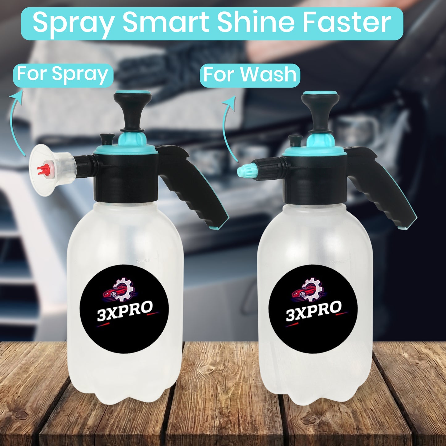 3XPRO 2L  Foam Sprayer for Car & Bike with Wash + Silicon Shampoo | Dense Foam
