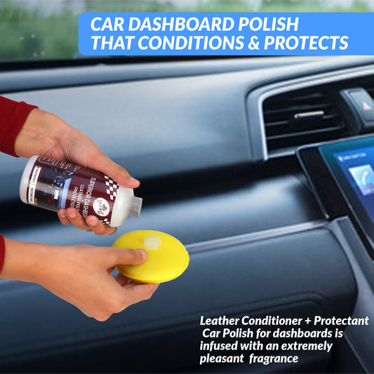 Superior Car Dashboard polish & Car Leather Polish Ultimate Shine & Protection | UV Guard Anti-Dust Non-Greasy Formula for Long-Lasting Gloss |Car Dashboard polish | 300ml
