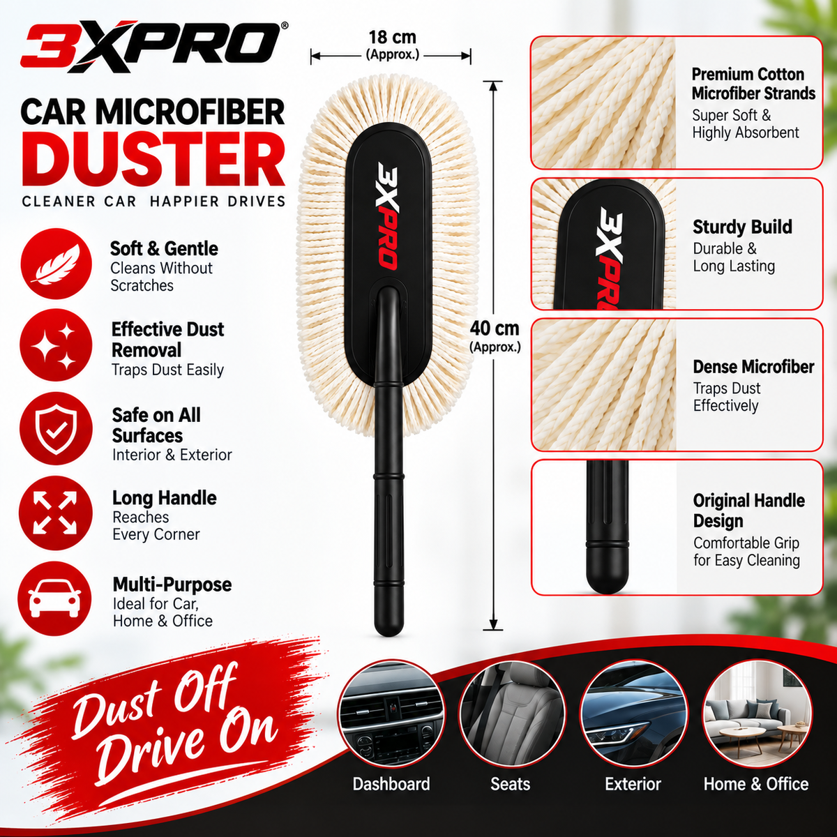 3XPRO Car Duster – Dust-Free Car in Minutes |