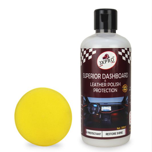 Superior Car Dashboard polish & Car Leather Polish Ultimate Shine & Protection | UV Guard Anti-Dust Non-Greasy Formula for Long-Lasting Gloss |Car Dashboard polish | 300ml