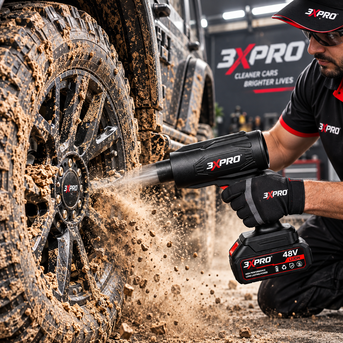 BIG POWER. SMALL MACHINE. 3XPRO 48V CORDLESS AIR BLOWER