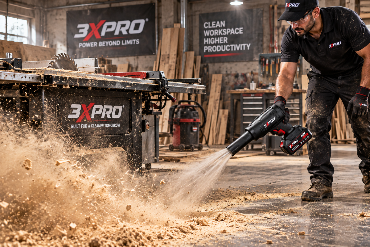 BIG POWER. SMALL MACHINE. 3XPRO 48V CORDLESS AIR BLOWER
