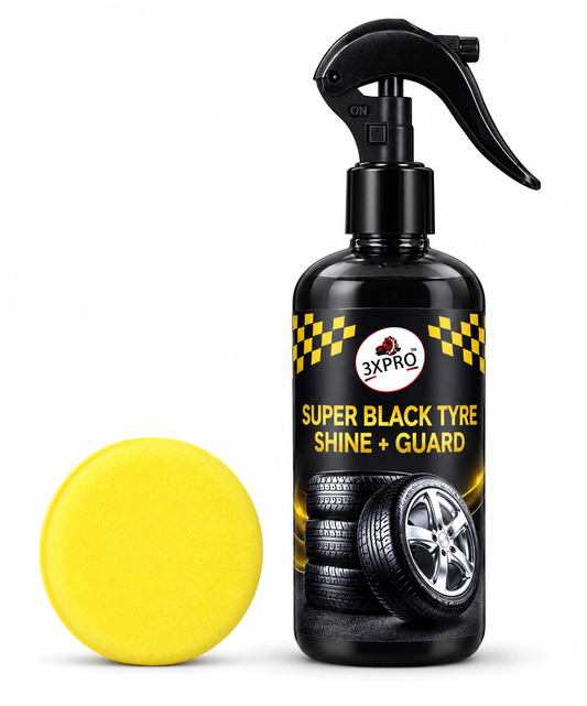 3XPRO Super Black Tyre Shine + Guard | Deep Black Gloss & Long-Lasting Protection